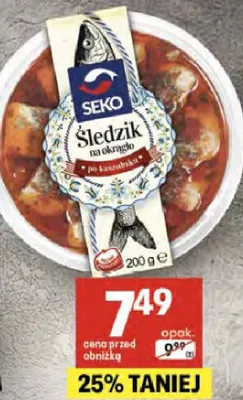 Śledź na okrągło wybrane rodzaje promocja w Delikatesy Centrum