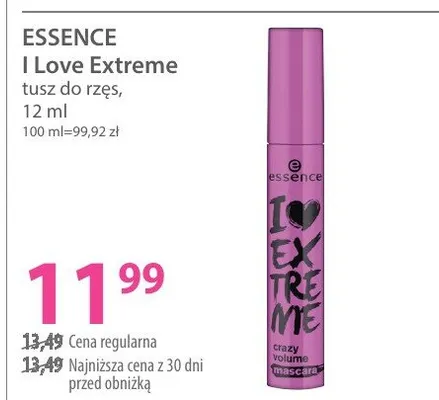 Tusz do rzęs ESSENCE I Love Extreme tusz do rzęs promocja w Hebe