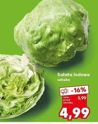 Sałata lodowa sztuka promocja w Kaufland