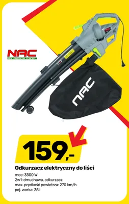 Odkurzacz elektryczny do liści Nac promocja w Bricomarche