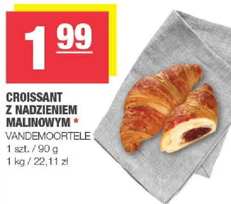 Croissant z nadzieniem malinowym promocja w SPAR