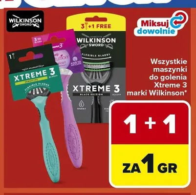 Maszynki do golenia Wilkinson Xtreme 3 Black Edition promocja w Carrefour