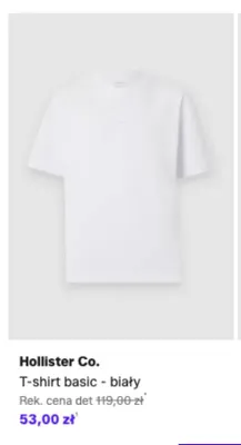 T-shirt basic Hollister Co. biały promocja w Lounge by Zalando