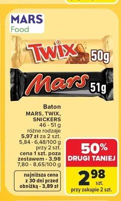 Baton Snickers promocja w Carrefour