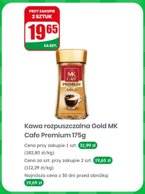 Kawa rozpuszczalna MK Café Premium Gold promocja w Dino