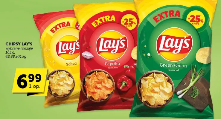 Chipsy Lay's wybrane rodzaje promocja w Groszek