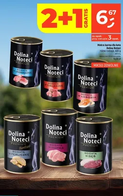Mokra karma dla kota Dolina Noteci Premium bogata w gęś promocja w Dealz