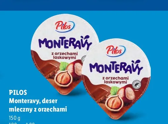 Deser mleczny z orzechami Monteravy Pilos promocja w Lidl