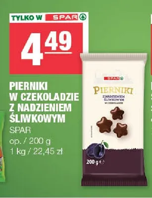 Pierniki w czekoladzie z nadzieniem śliwkowym Spar promocja w SPAR