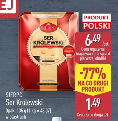 Ser Królewski w plastrach Sierpc promocja w Aldi