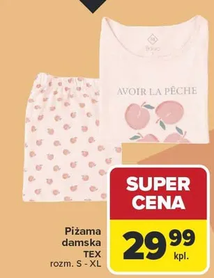 Piżama damska różne rozmiary promocja w Carrefour
