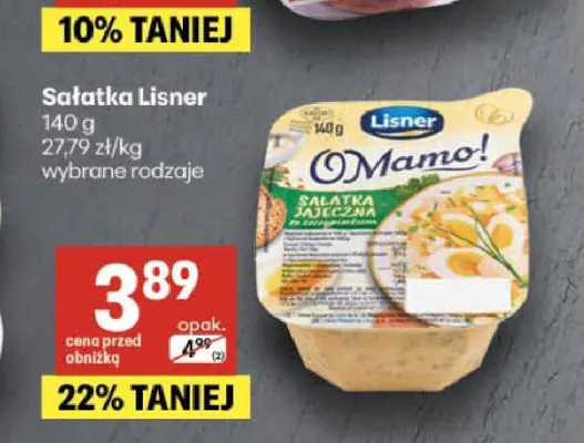 Sałatka Lisner promocja w Delikatesy Centrum