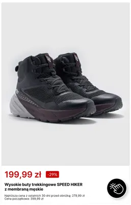Wysokie buty trekkingowe SPEED HIKER z membraną męskie 4F promocja w 4F