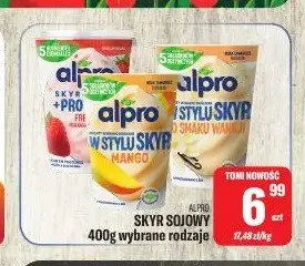 Skyr sojowy Alpro o smaku wanilii promocja w Tomi Markt