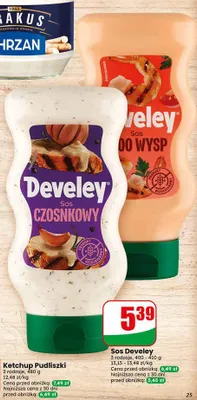 Sos Develey Czosnkowy bezglutenowy promocja w Dino