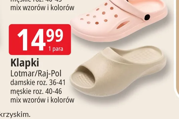 Klapki męskie Lotmar/Raj-Pol promocja w Leclerc