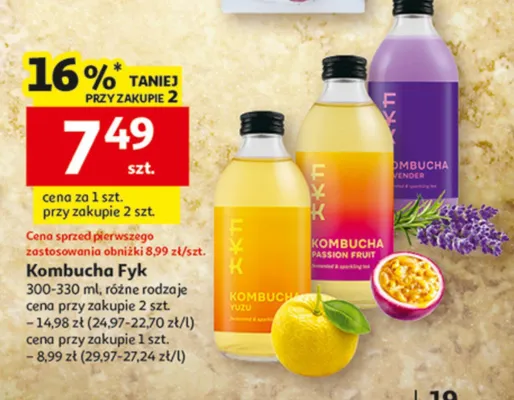 Kombucha Fyk promocja w Auchan