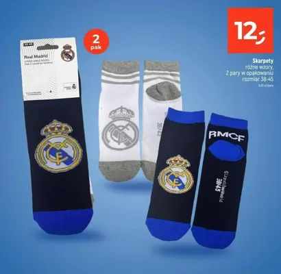 Skarpety Real Madrid 2-pak rozmiar 38-45 promocja w Dealz