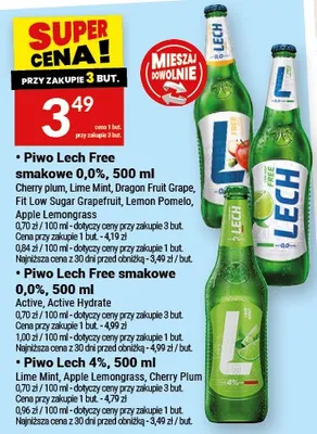 Piwo Lech Free smakowe Active, Active Hydrate promocja w Twój Market