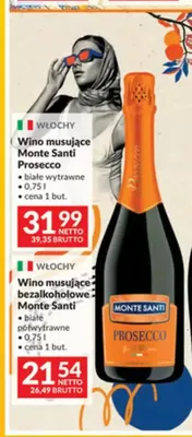 Wino musujące Monte Santi Prosecco promocja w Makro