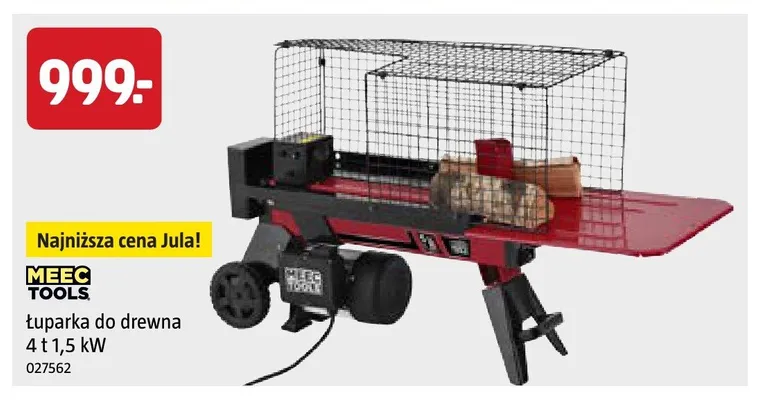 Łuparka do drewna MEEC TOOLS 4t 1,5kW promocja w Jula