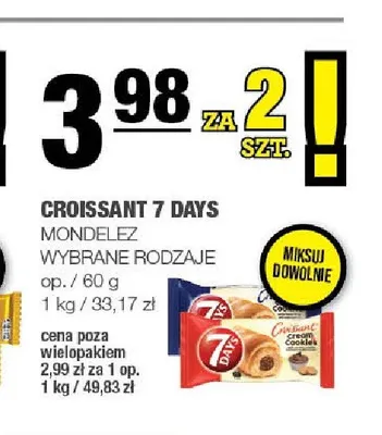 Croissant 7 Days Cream & Cookies promocja w SPAR