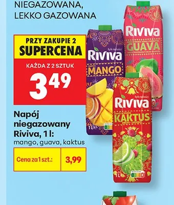 Napój niegazowany guava Riviva promocja w Biedronka