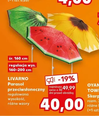 Parasol przeciwsłoneczny Livarno promocja w Kaufland