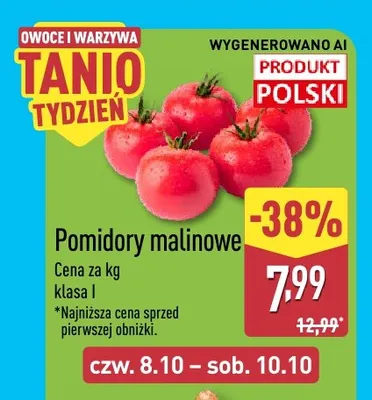 Pomidory malinowe promocja w Aldi