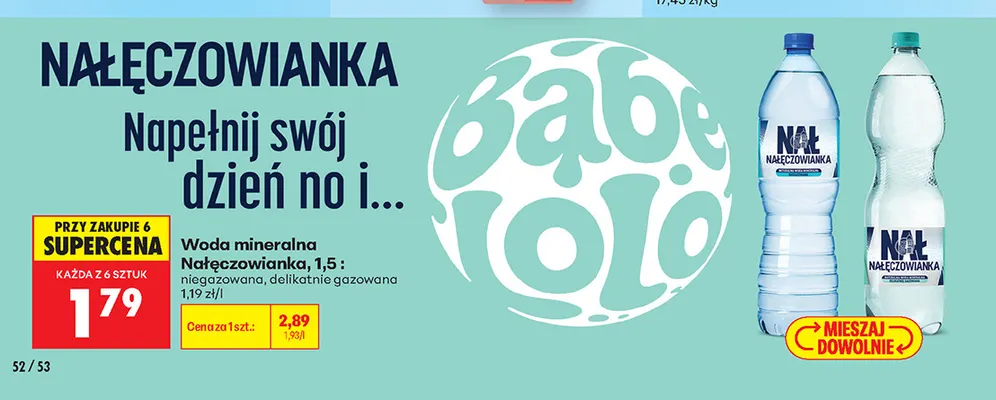 Woda mineralna niegazowana Nałęczowianka promocja w Biedronka