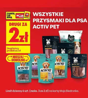 Przysmaki dla psa Activ Pet promocja w Biedronka