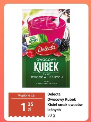 Kisiel Delecta Owocowy Kubek smak owoców leśnych promocja w Dino
