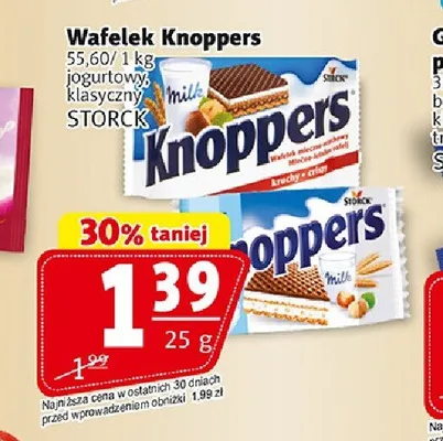 Wafelek Knoppers jogurtowy promocja w Prim Market