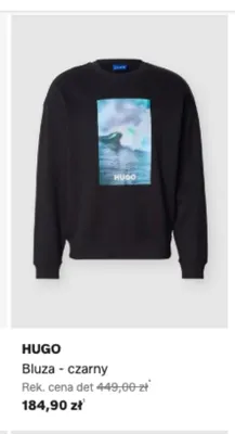 Bluza HUGO czarna promocja w Lounge by Zalando