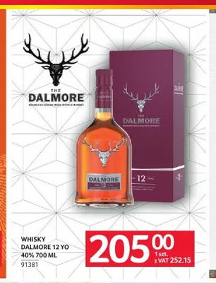 Whisky THE DALMORE 12 YO 40% promocja w Selgros
