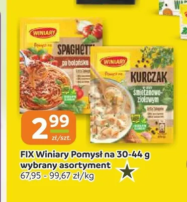 Fix Spaghetti po bolońsku Winiary Pomysł na promocja w Społem Częstochowa