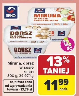 Miruna, dorsz w sosie promocja w Carrefour