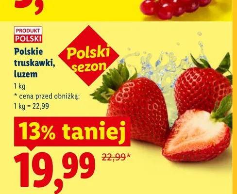 Truskawki polskie Ryneczek Lidla promocja w Lidl