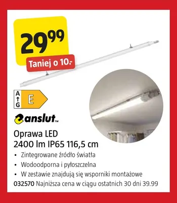 Oprawa LED 2400lm IP65 116,5 cm Anslut promocja w Jula
