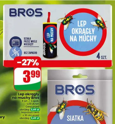 Lep okrągły na muchy Bros promocja w Dino