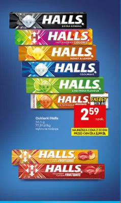 Cukierki Halls Extra Strong promocja w Delikatesy Centrum