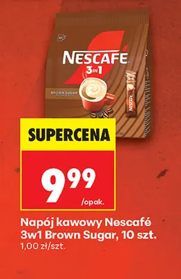 Kawa rozpuszczalna Napój kawowy Nescafé 3w1 Brown Sugar promocja w Biedronka