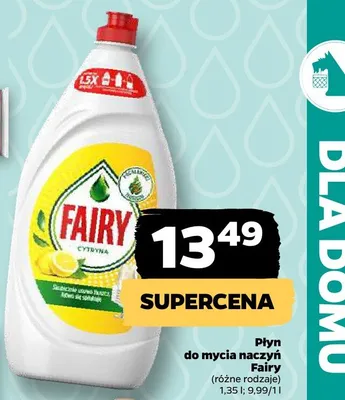 Płyn do mycia naczyń Fairy cytryna promocja w Netto