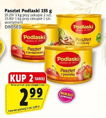Pasztet drobiowy Podlaski Drosed promocja w Prim Market