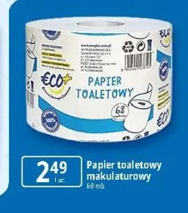 Papier toaletowy makulaturowy Eco+ 68mb promocja w Leclerc
