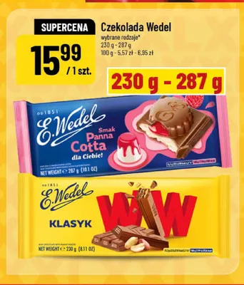 Czekolada E.Wedel Klasyk WW promocja w POLOmarket