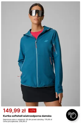 Kurtka softshell wiatroodporna damska 4F promocja w 4F