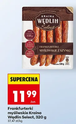 Frankfurterki myśliwskie Kraina Wedlin Select promocja w Biedronka