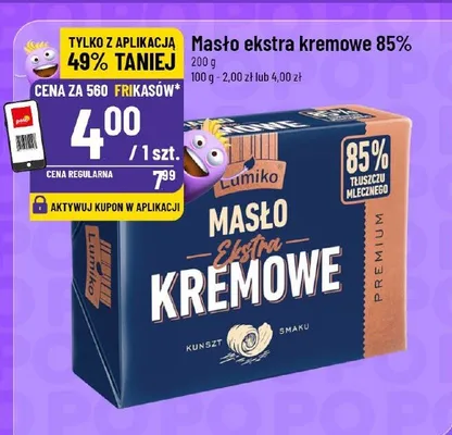 Masło ekstra kremowe 85% promocja w POLOmarket