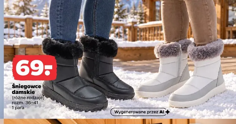 Śniegowce damskie promocja w Netto